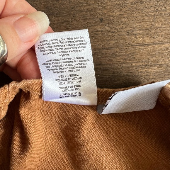 Carhartt Toddler Canvas Double Knee Bib OVERALLS Carhartt Brown Sz 6 mos EUC - Picture 5 of 8